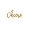 Contemporary Home Living 6.25" Gold Cast Iron Cursive "Cheers" Tabletop Sign